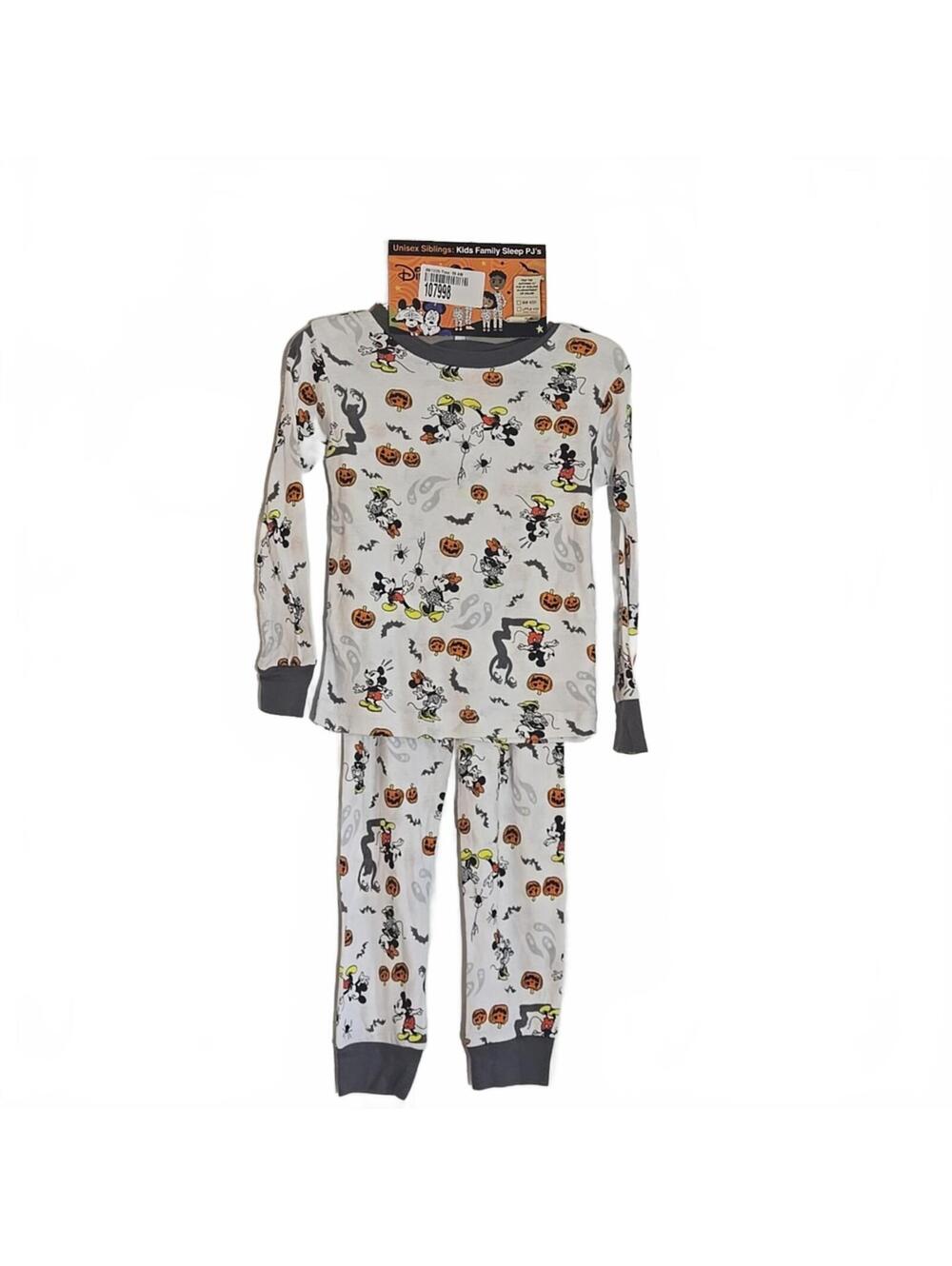 Disney Halloween Character Pajama Set - White Gray Orange Size 2T Or 4T New